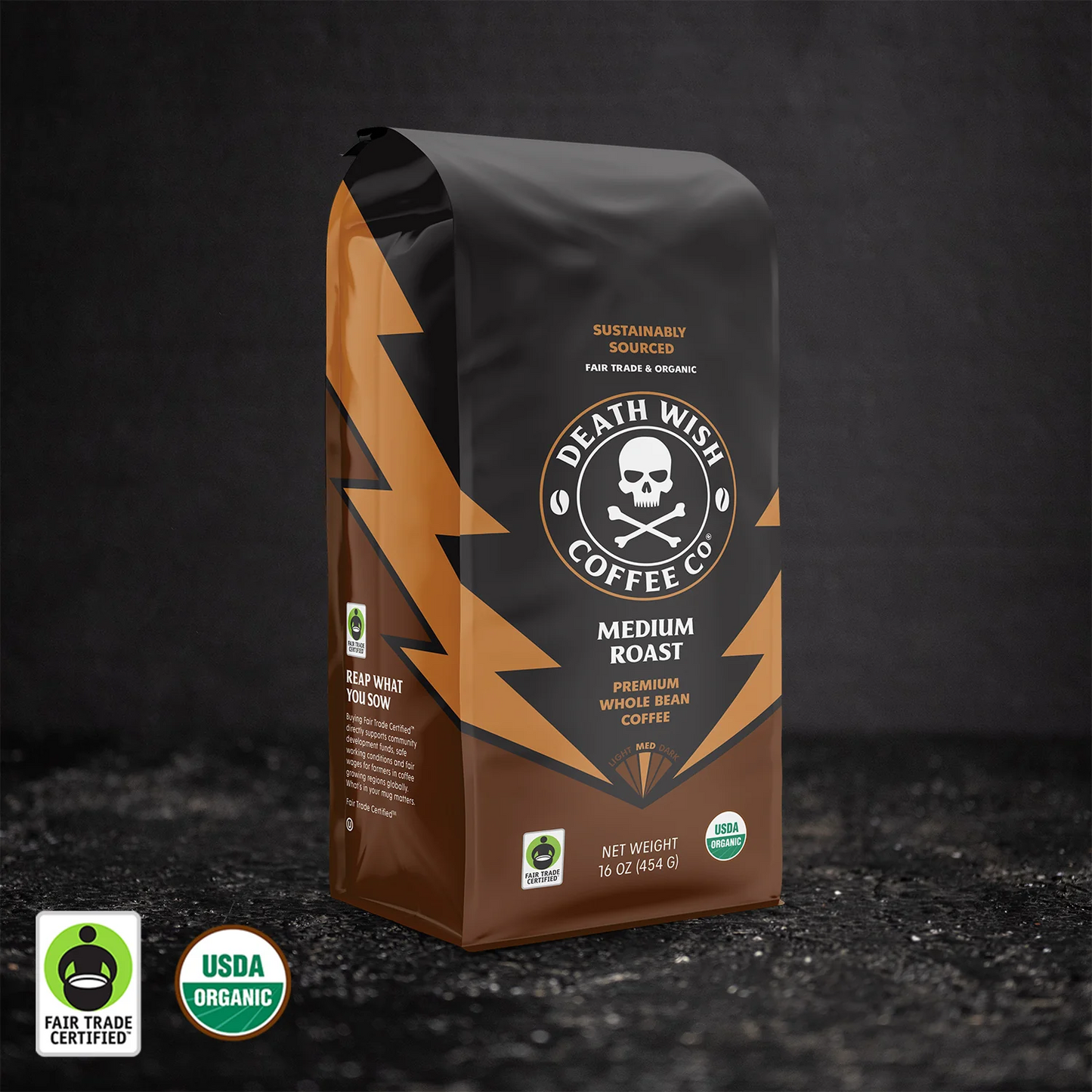 Death Wish Coffee Dark Roast Grounds